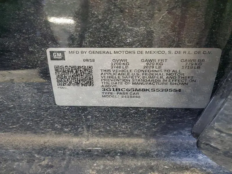 2019 CHEVROLET CRUZE LS  