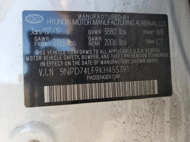 2019 HYUNDAI ELANTRA SE  