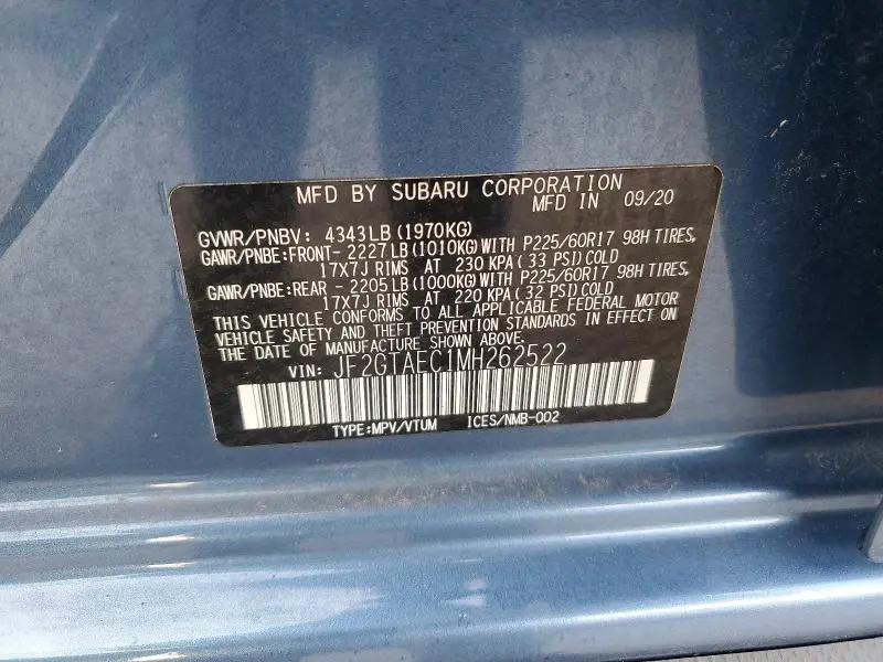 2021 SUBARU CROSSTREK PREMIUM  