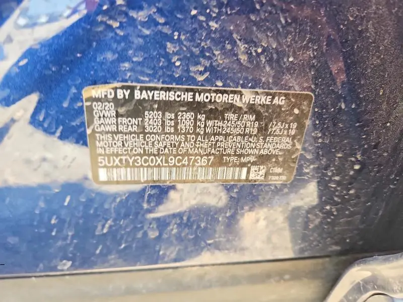 2020 BMW X3 SDRIVE30I  