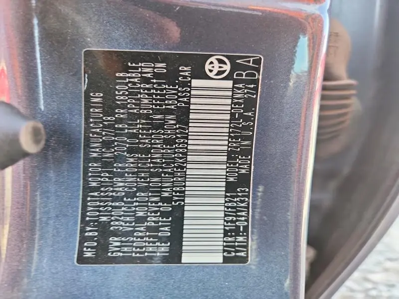2019 TOYOTA COROLLA LE  