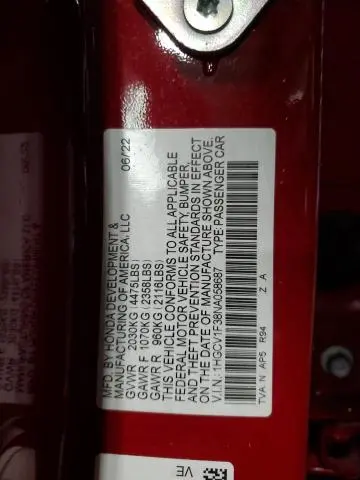 2022 HONDA ACCORD SPORT  