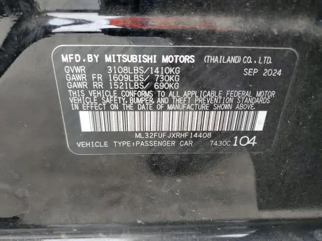 2024 MITSUBISHI MIRAGE G4 ES