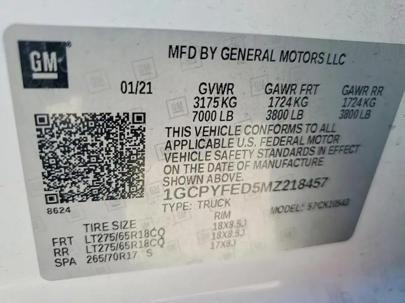 2021 CHEVROLET SILVERADO K1500 LT TRAIL BOSS  