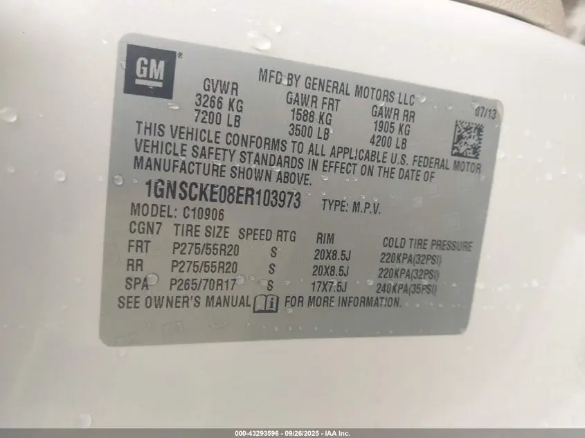 2014 CHEVROLET SUBURBAN 1500 LTZ