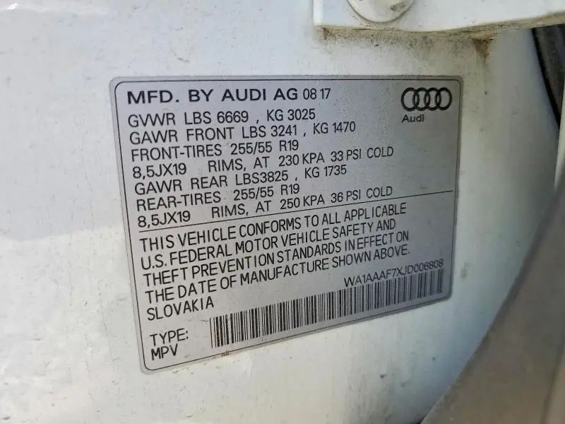 2018 AUDI Q7 PREMIUM  
