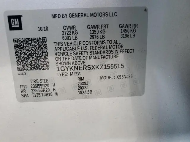 2019 CADILLAC XT5 PREMIUM LUXURY  