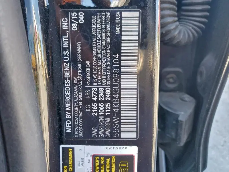 2016 MERCEDES-BENZ C 300 4MATIC  