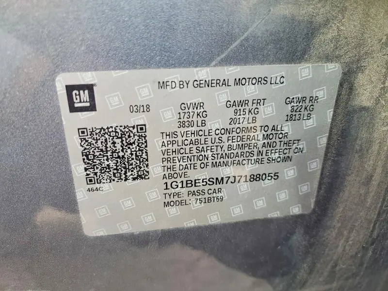 2018 CHEVROLET CRUZE LT  