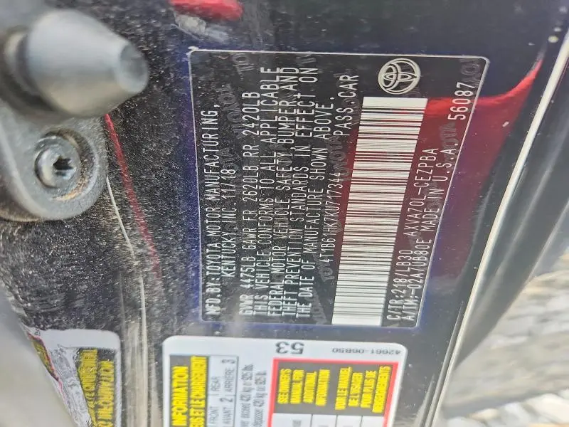 2019 TOYOTA CAMRY XSE  