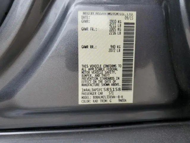 2015 NISSAN ALTIMA 2.5  