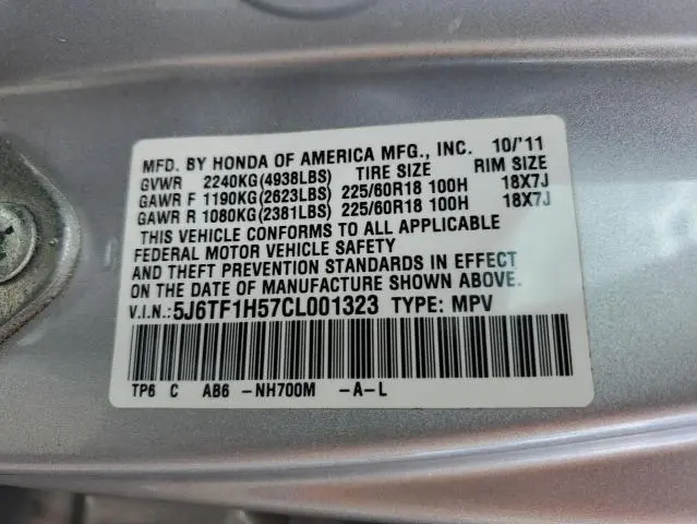 2012 HONDA CROSSTOUR EXL  