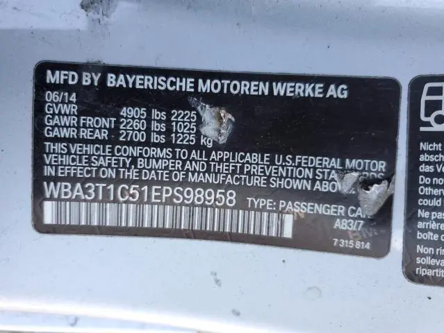 2014 BMW 428 XI SULEV  