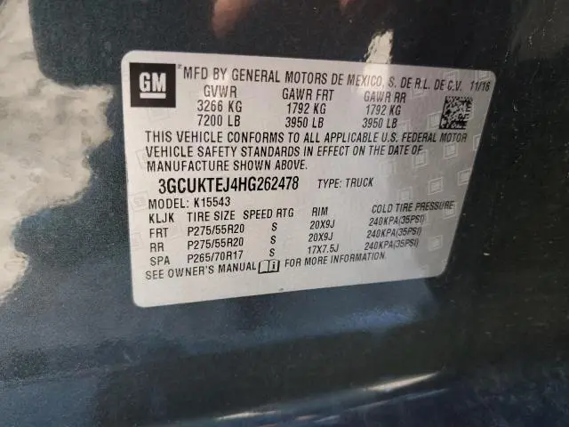 2017 CHEVROLET SILVERADO K1500 HIGH COUNTRY  