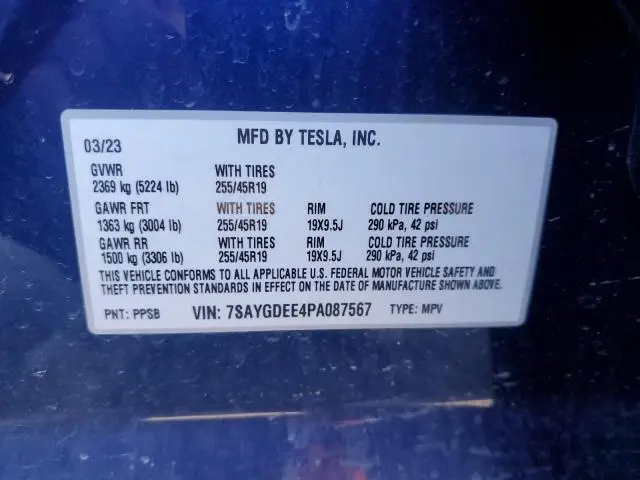 2023 TESLA MODEL Y   