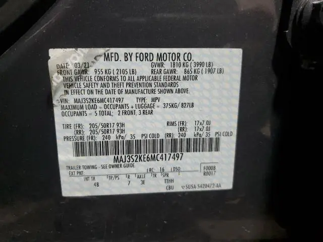 2021 FORD ECOSPORT TITANIUM  