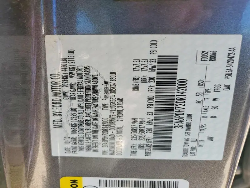 2013 FORD FUSION SE  