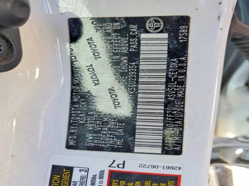 2016 TOYOTA CAMRY LE  