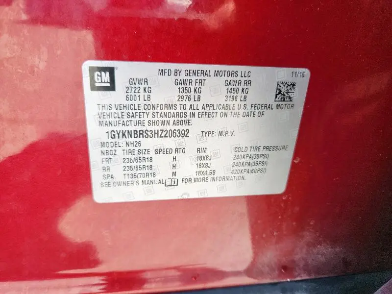 2017 CADILLAC XT5 LUXURY  