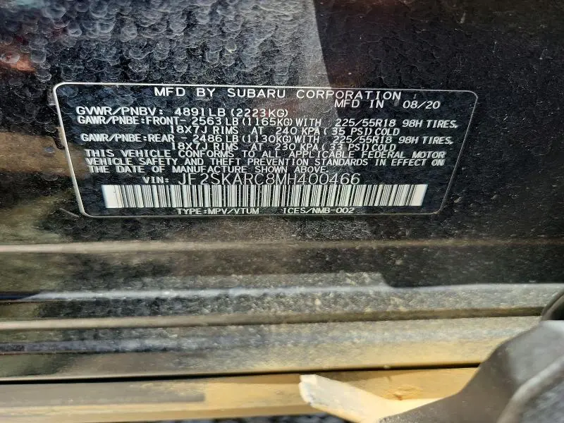2021 SUBARU FORESTER SPORT  