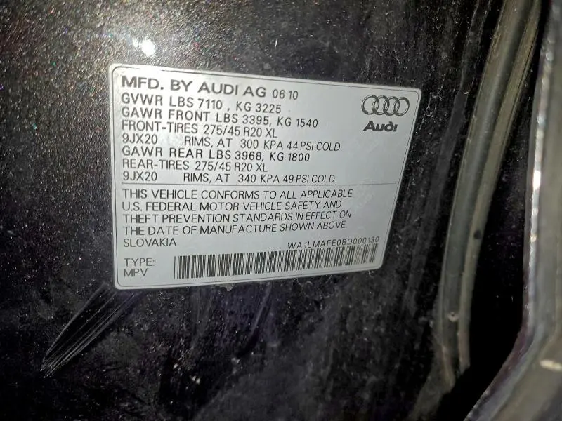2011 AUDI Q7 PREMIUM PLUS  