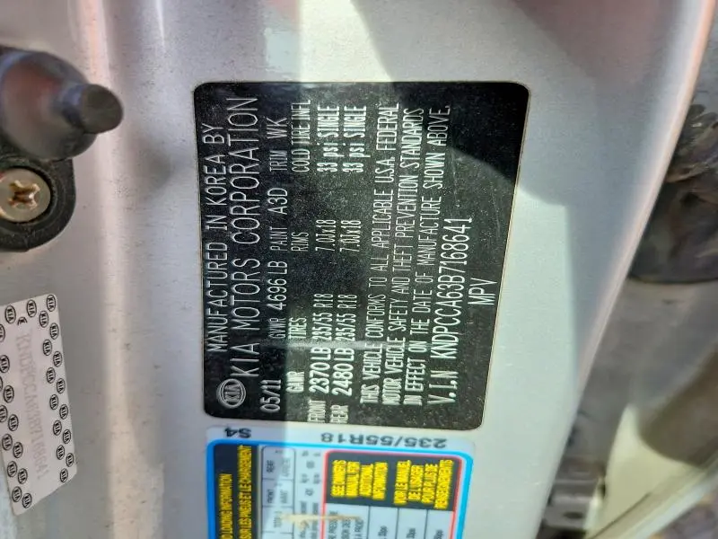 2011 KIA SPORTAGE SX  