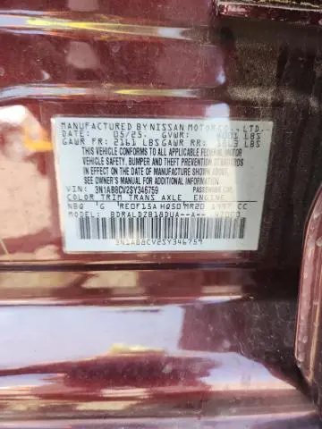 2025 NISSAN SENTRA SV  