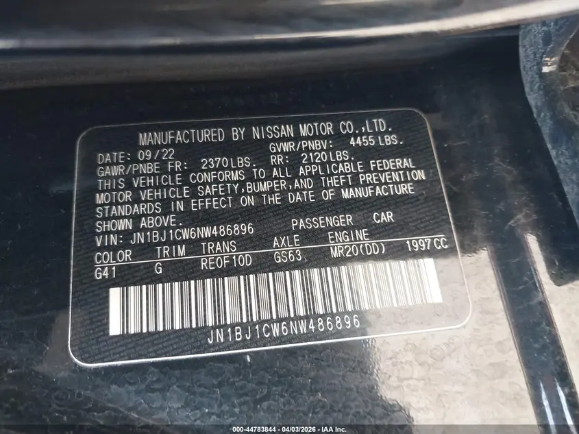 2022 NISSAN ROGUE SPORT SL AWD XTRONIC CVT