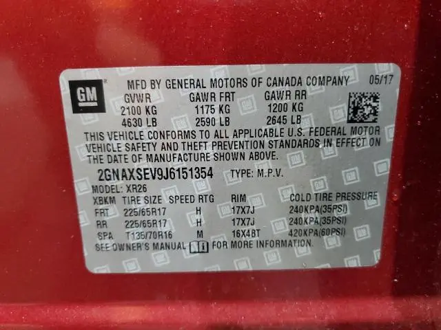 2018 CHEVROLET EQUINOX LT  