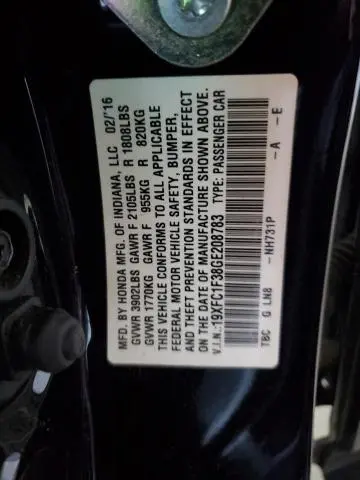 2016 HONDA CIVIC EX  