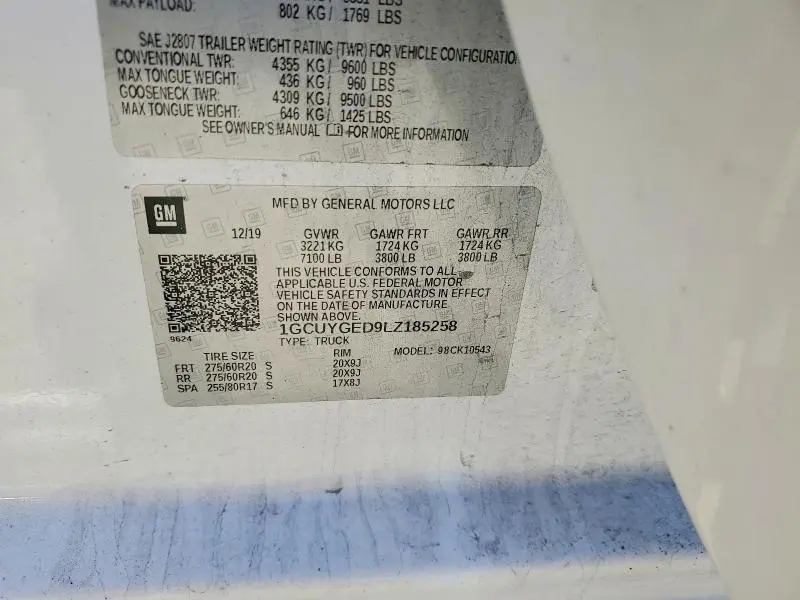 2020 CHEVROLET SILVERADO K1500 LTZ  