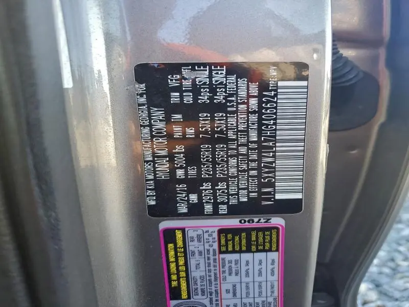 2017 HYUNDAI SANTA FE SPORT   