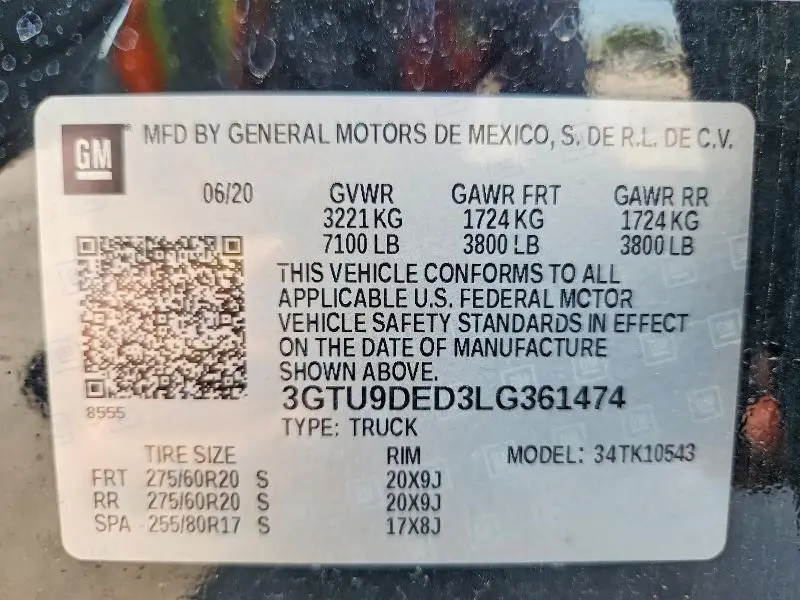 2020 GMC SIERRA K1500 SLT  