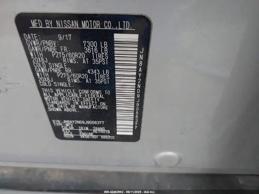 2018 NISSAN ARMADA SL