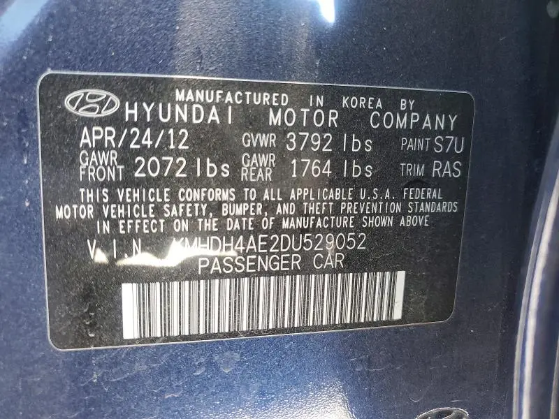 2013 HYUNDAI ELANTRA LIMITED  