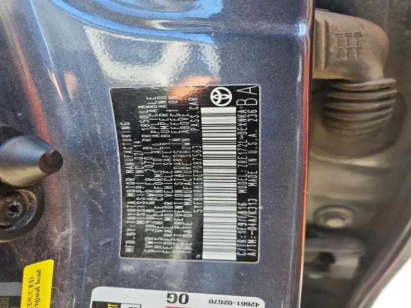 2014 TOYOTA COROLLA L  