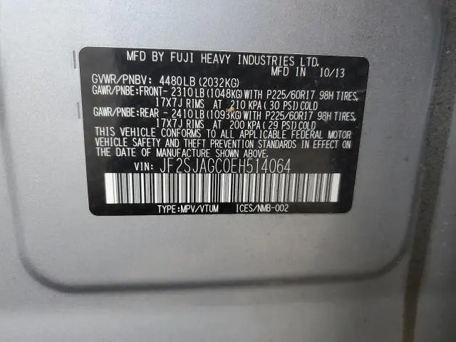 2014 SUBARU FORESTER 2.5I PREMIUM  