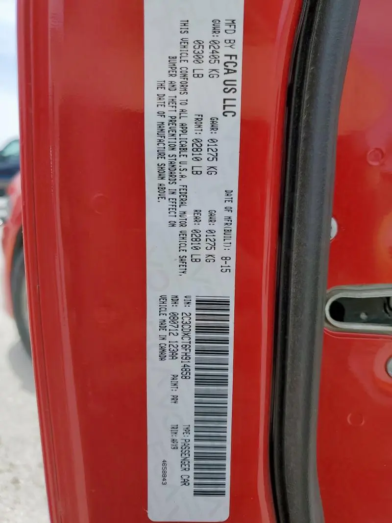 2015 DODGE CHARGER R/T