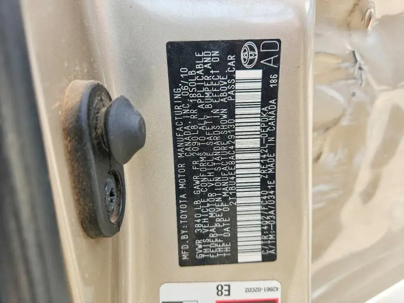2010 TOYOTA COROLLA   