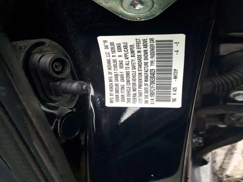 2019 HONDA CIVIC EXL  