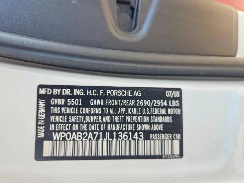 2018 PORSCHE PANAMERA 4S  