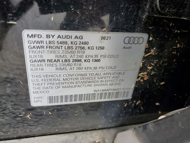 2021 AUDI Q5 PREMIUM  