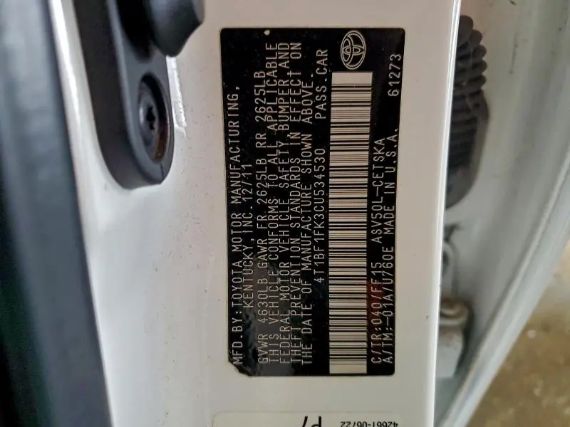 2012 TOYOTA CAMRY BASE  