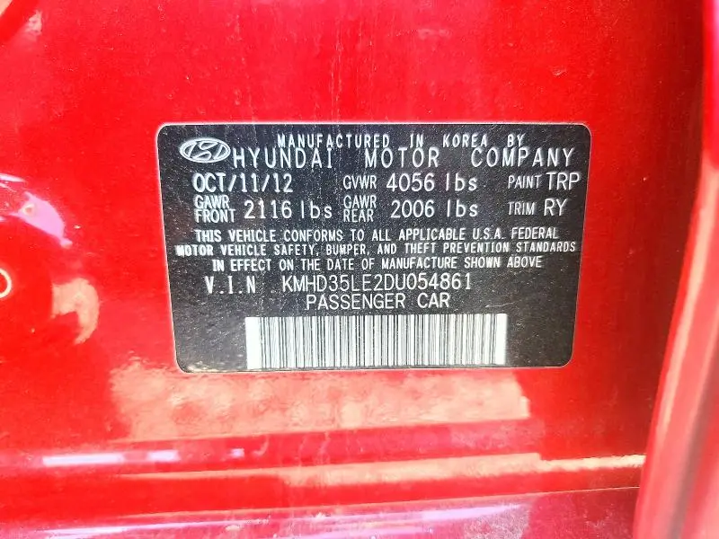 2013 HYUNDAI ELANTRA GT BASE  