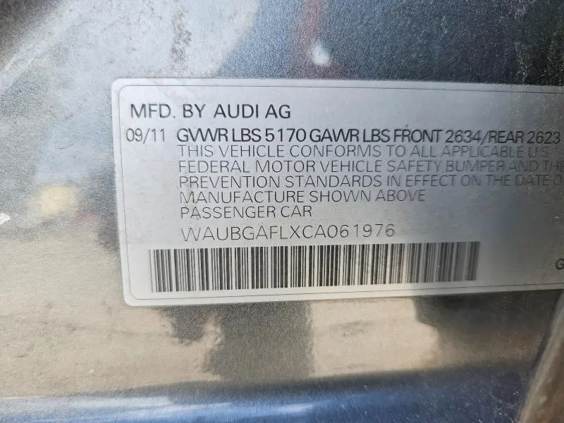 2012 AUDI S4 PREMIUM PLUS  