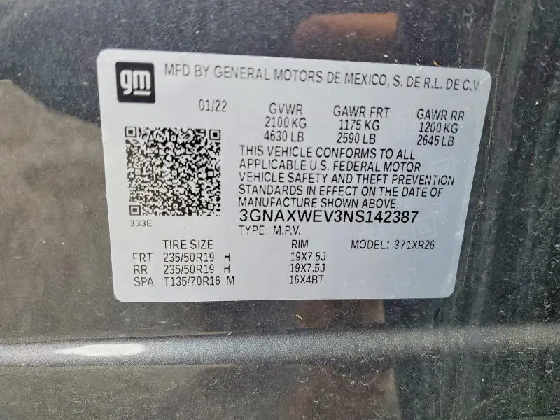 2022 CHEVROLET EQUINOX RS  