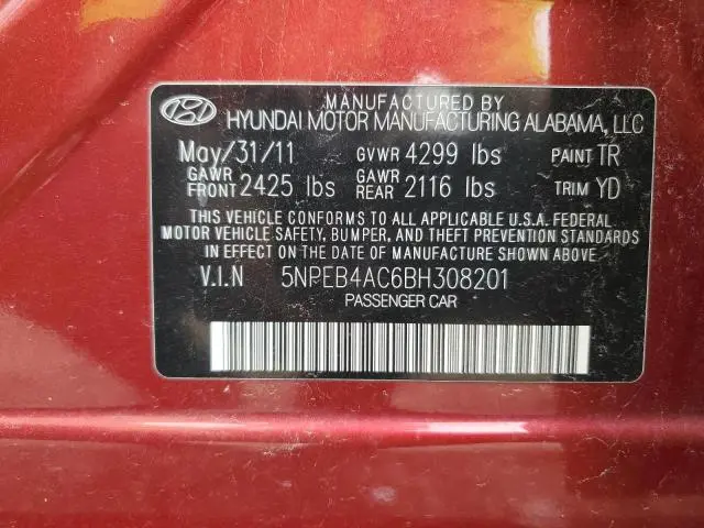 2011 HYUNDAI SONATA GLS  