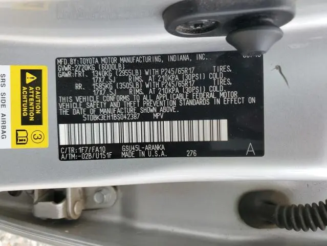 2011 TOYOTA HIGHLANDER BASE  