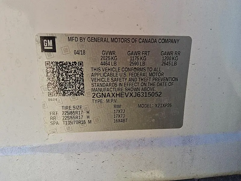 2018 CHEVROLET EQUINOX LS  