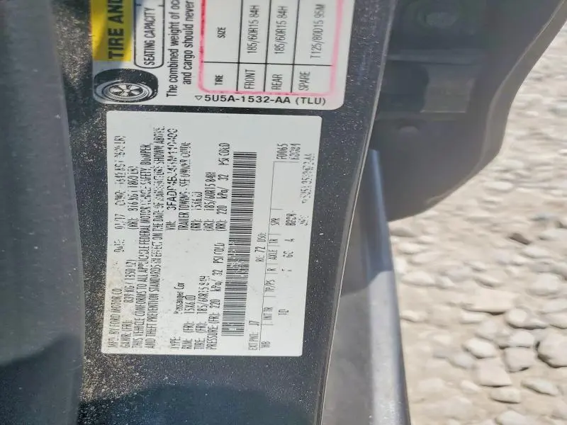 2017 FORD FIESTA SE  